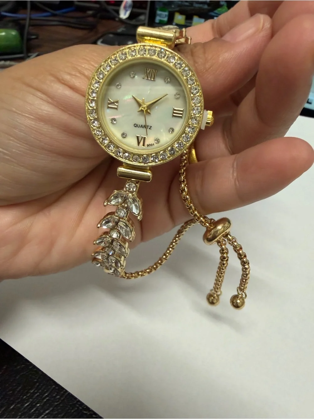 Gold Crystal-Accent Women's Watch - Gold Tone